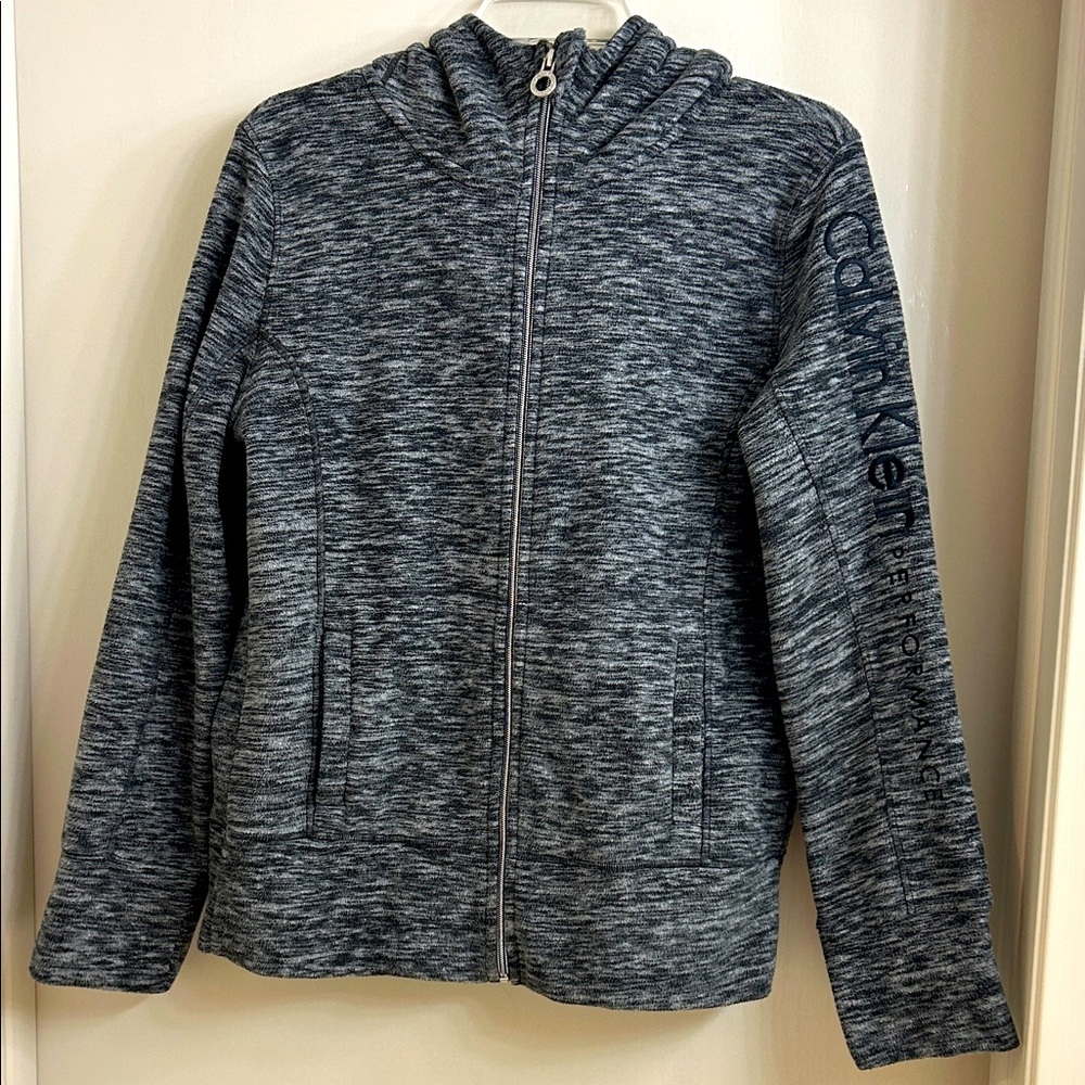 Calvin Klein Performance Charcoal Zip-Up Jacket /Hoodie /Fleece, size M